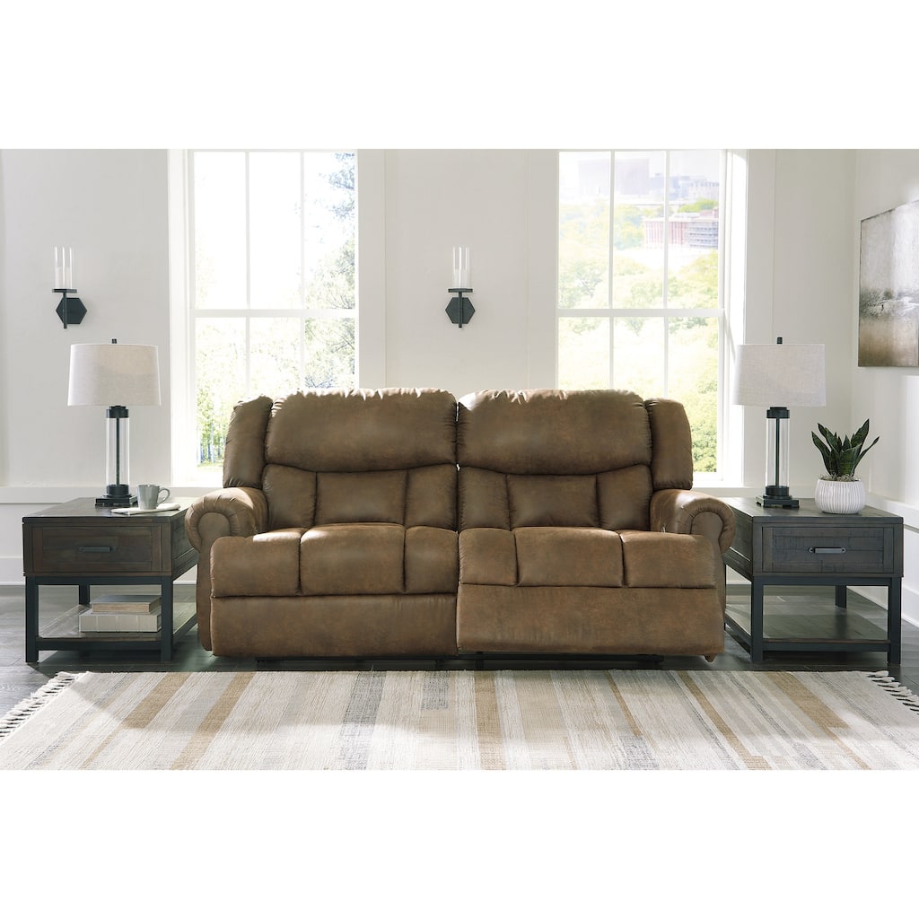 Signature Design by Ashley Boothbay Brown Power Reclining Sofa - 92"W x 42"D x 47"H
