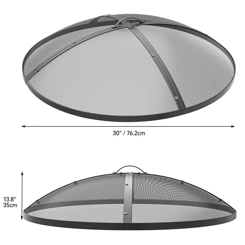 Moasis 30" Easy Access Fire Pit Spark Screen Lid Protector