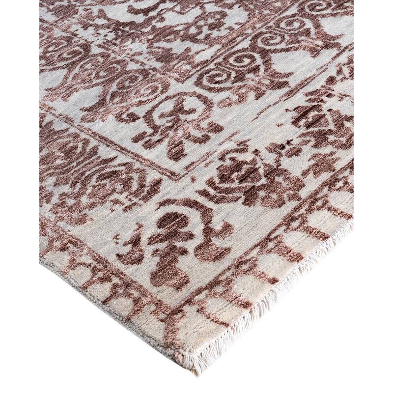 Ikat One-of-a-Kind Handmade Area Rug, Gray - 8' 1" x 10' 0"