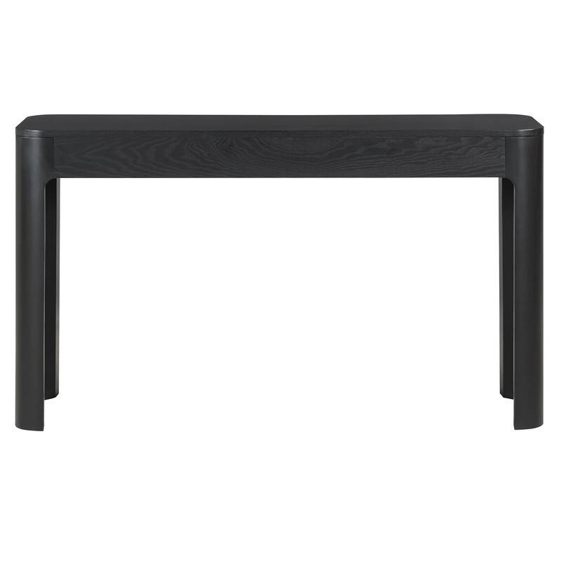 Rustic 52" Console Table with Drawers and Curved Legs for Entryway or Living Room Decor