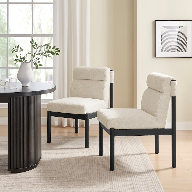 NPD Furniture Micah Boucle Dining Side Chair