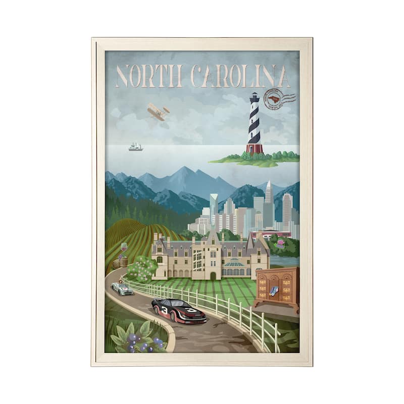 North Carolina Go (XL) Framed Art Print
