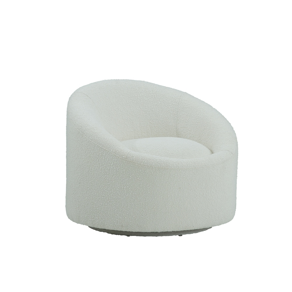 Pasargad Home Sienna Modern Swivel Base Barrel Chair - W33"xD33"xH28"