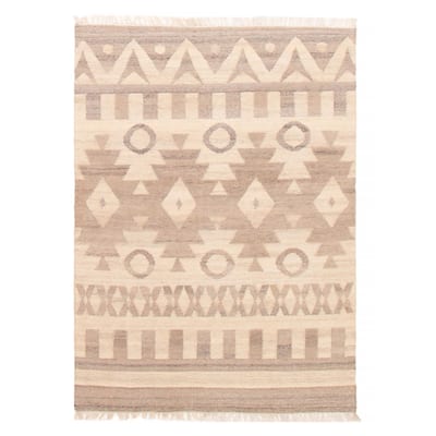 Ankara Ivory Kilim 5'3" x 7'5" - 5'3 x 7'5