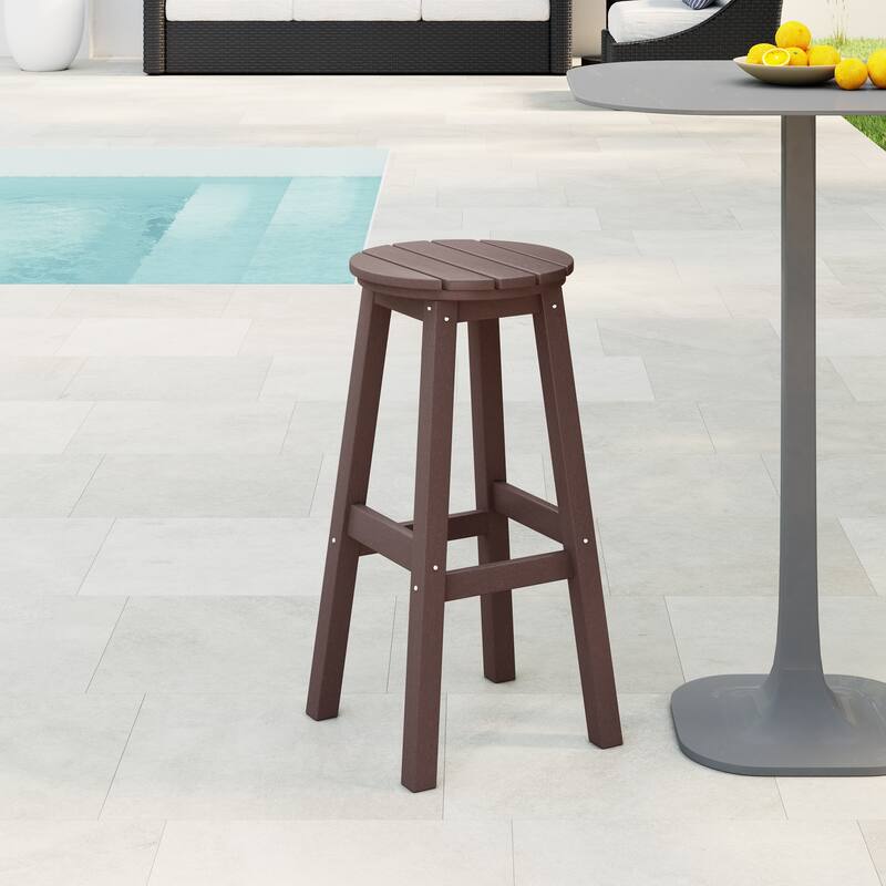 Laguna Hdpe All Weather Outdoor Patio 29" Round Bar Stool