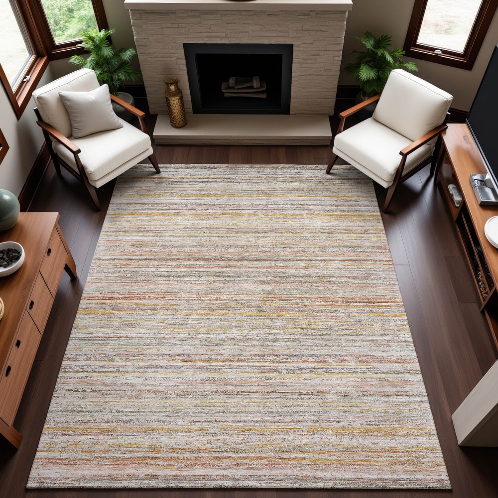 Premium Washable Super Soft Ombre Stripes Mayfield Rug