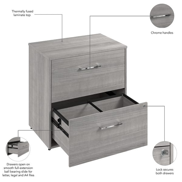 dimension image slide 0 of 4, Hustle 2 Drawer Lateral File Cabinet by Bush Business Furniture