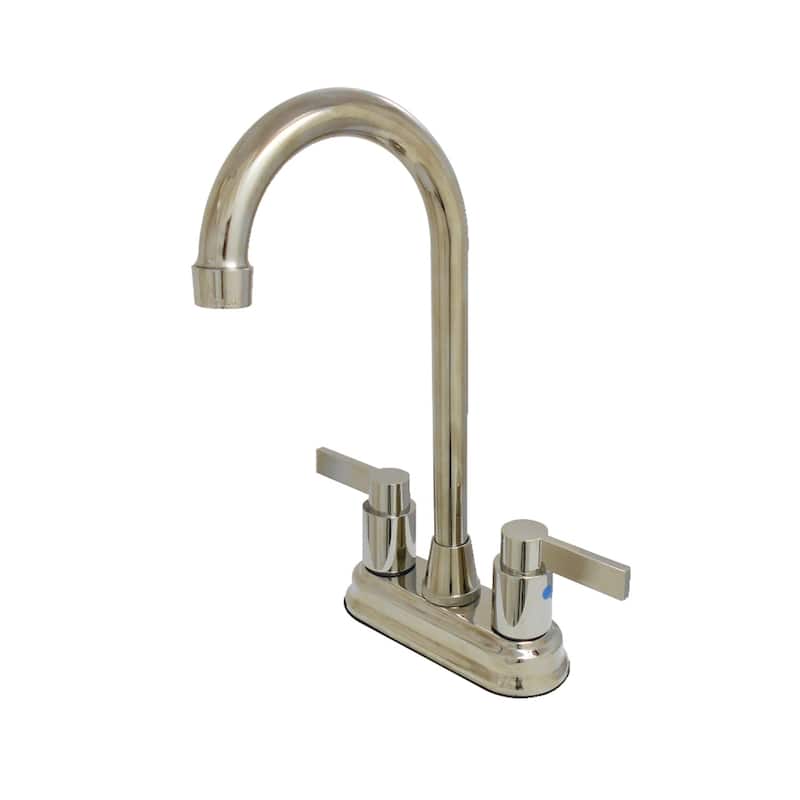 Kingston Brass NuvoFusion 4 in. Centerset Bar Faucet - Polished Nickel