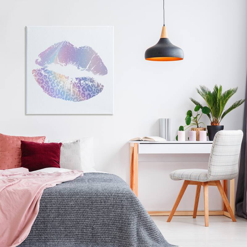 Stupell Purple Rainbow Lipstick Canvas Wall Art Design By Kim Allen
