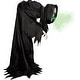 preview thumbnail 8 of 9, Haunted Hill Farm Colossal the Hunched Skeleton Reaper by Tekky, Premium Talking Halloween Animatronic, Plug-In or Battery