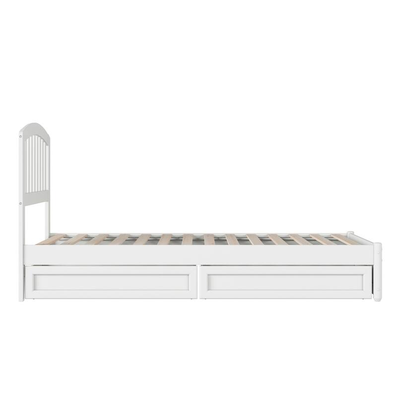 Lucia Platform Bed with Panel Footboard and Storage Drawers