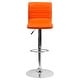 preview thumbnail 111 of 111, Modern Vinyl Stitch Back Adjustable Height Barstool - 16"W x 19"D x 35" - 44"H