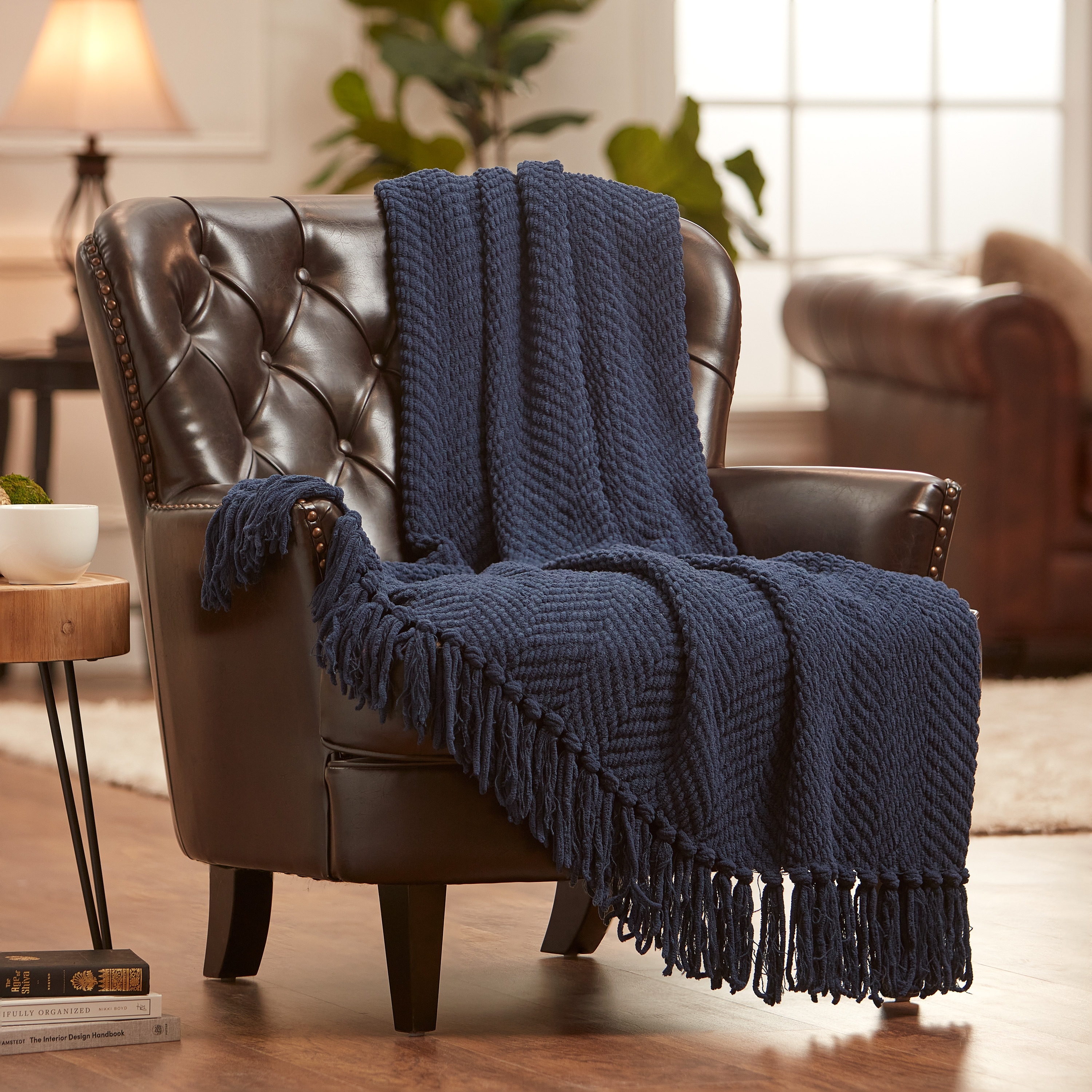 Chanasya Textured Knit Throw Blanket With Tassels Bed Bath Beyond 34839157