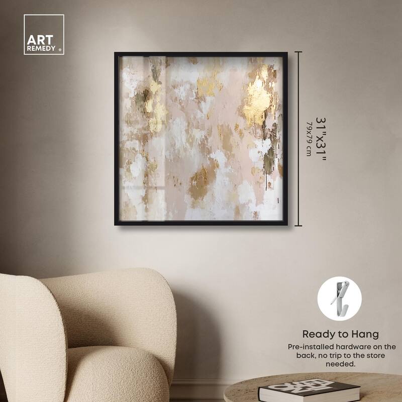 Golden Glimmer Gesture I Shadowbox by Art Remedy