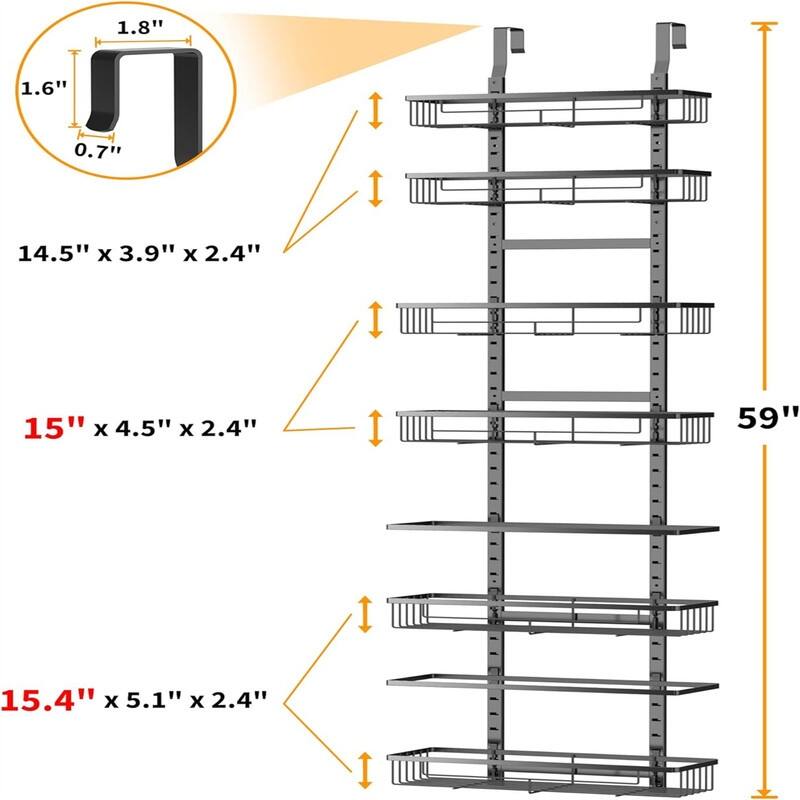 6-Tier Over the Door Pantry Organizer