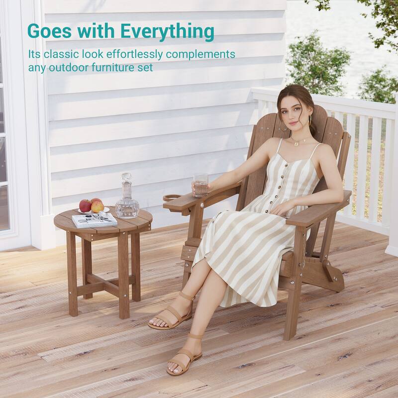 HDPE All-weather Outdoor Side Table, Easy Install Patio Table