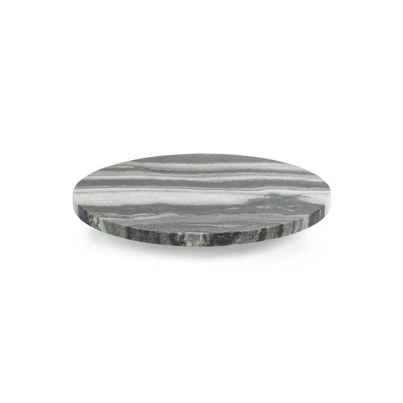 Casoria Black Marble Lazy Susan - 16" dia x 2"