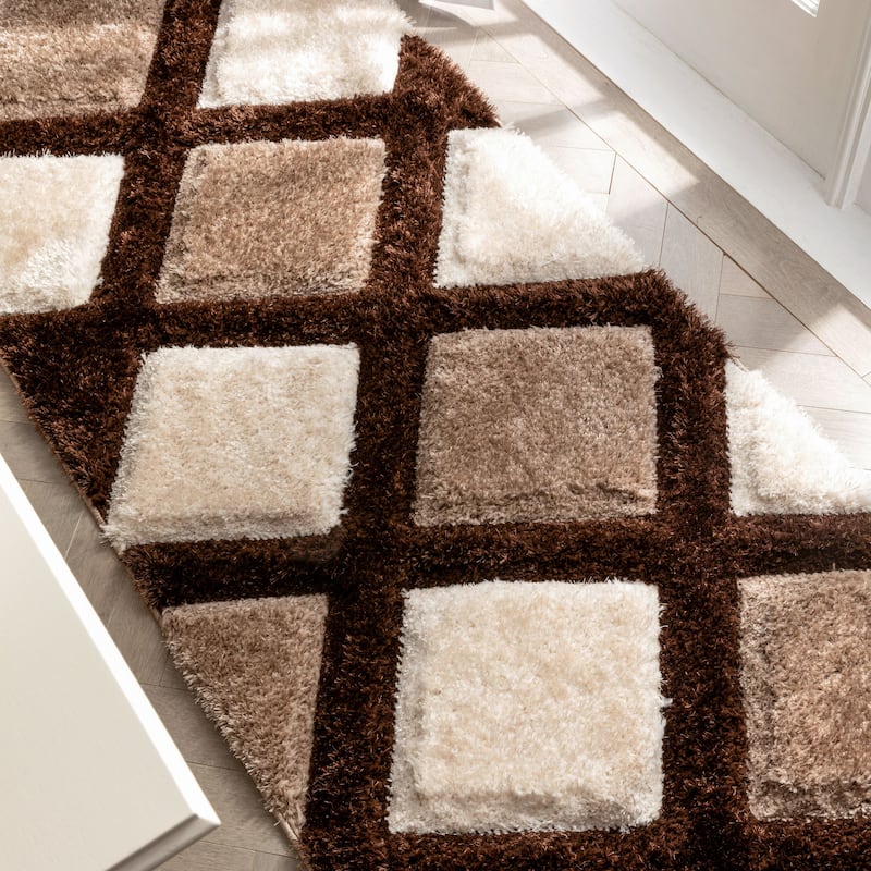 Well Woven San Francisco Posh Geometric Shag Area Rug