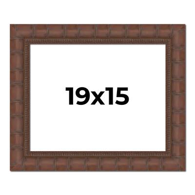 19x15 Frame Pewter Solid Wood Picture Frame Width 1.625 Inches | Interior Frame Depth 0.6875 Inches