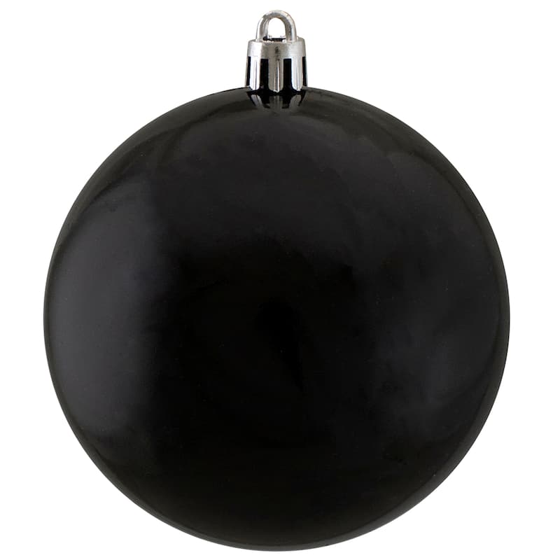 32ct Black Shatterproof Christmas Ball Ornaments 3.25