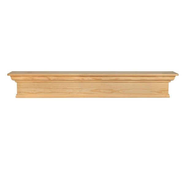 48” Ivory White Savannah Unfinished Wood Shelf or Mantle Shelf - N/A