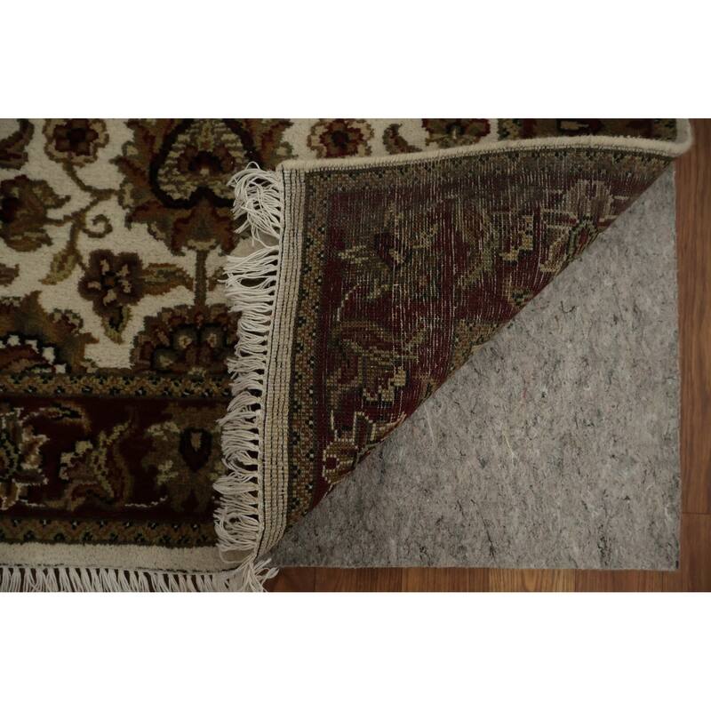 Hand Knotted Oriental 100% Wool Carpet Traditional Floral Beige & Ivories Agra Area Rug - 5' 0'' X 3' 1''