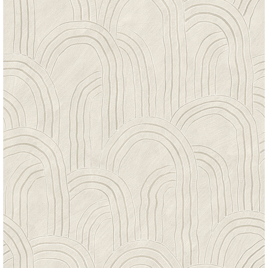 Sarah + Ruby Cabo Cream Rippled Arches Wallpaper