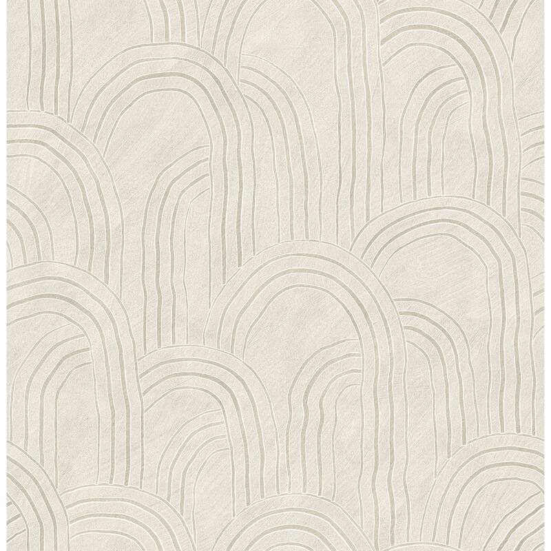 Sarah + Ruby Cabo Cream Rippled Arches Wallpaper