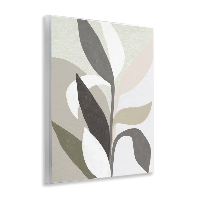 Stupell Soft Modern Organic Leaves Wall Plaque Art Design By June Erica Vess