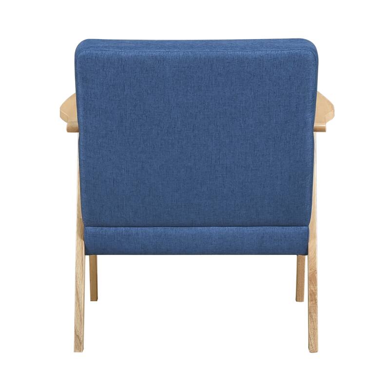 Dean 27" Textured Fabric Accent Chair - Solid Rubberwood Frame