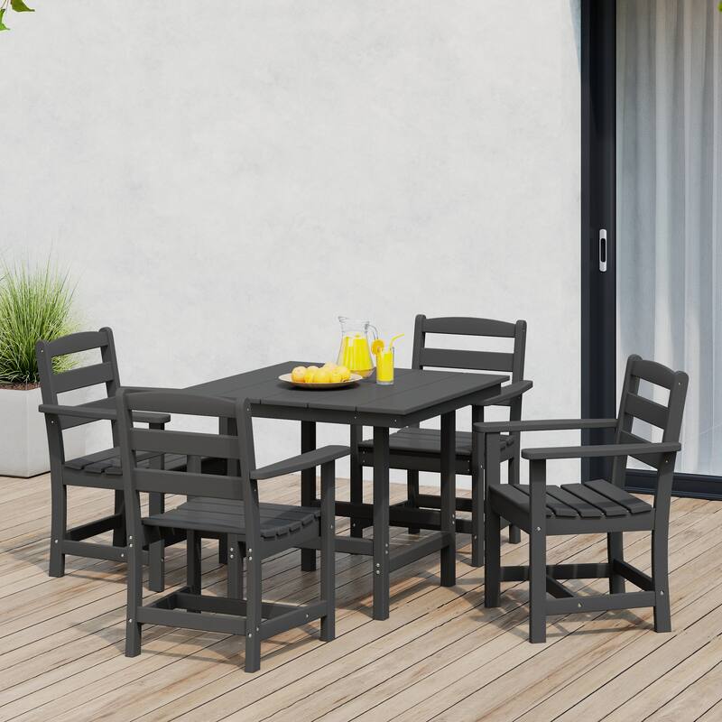 Polytrends Shoreside 5-Piece Arm Chair Dining Set