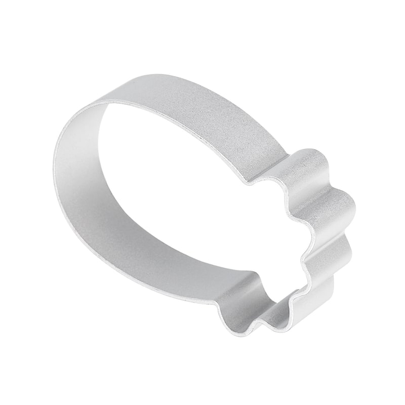 4pcs Pineapple Cookie Cutter, Aluminum Alloy Biscuit Cutters for Cake, Silver