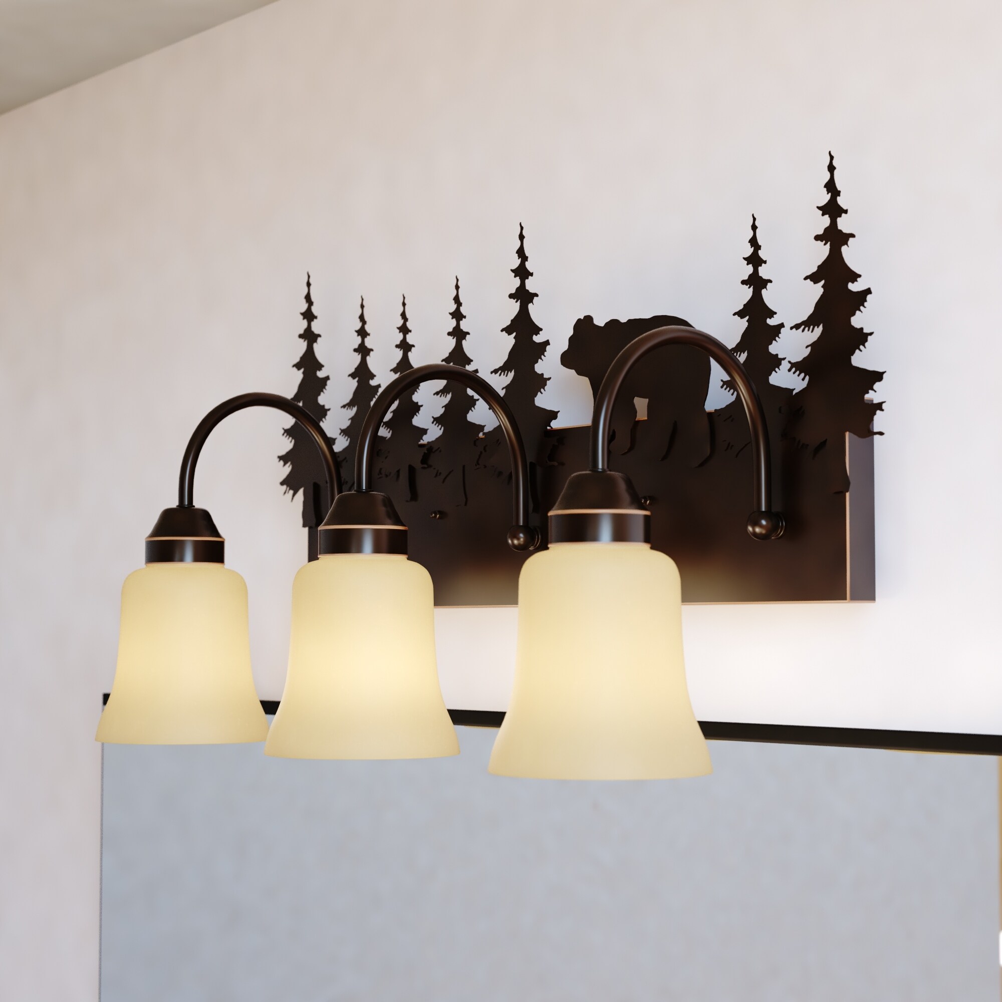 Bear vanity light outlet