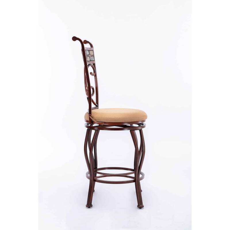 Boraam Beau Metal Swivel Counter or Bar Stool