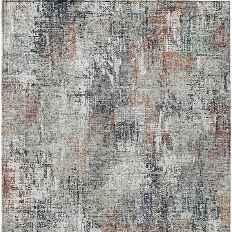 HomeRoots Abstract Transitional Rectangle Outdoor Rug