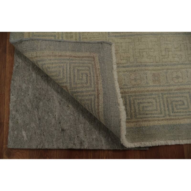 Hand Knotted Oriental 100% Wool Carpet Transitional All-Over Greys & Charcoal Khotan Area Rug - 10' 1'' X 8' 2''