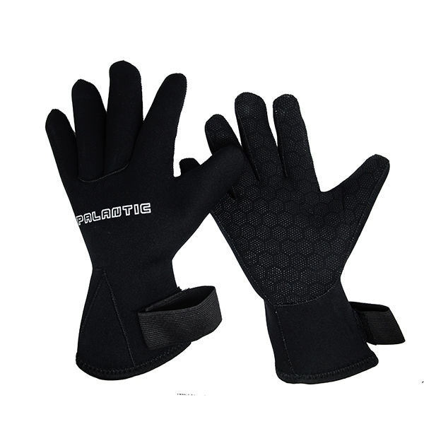 Spearfishing Palantic Black 3mm Neoprene Gloves Extra Warmth Titanium Coating