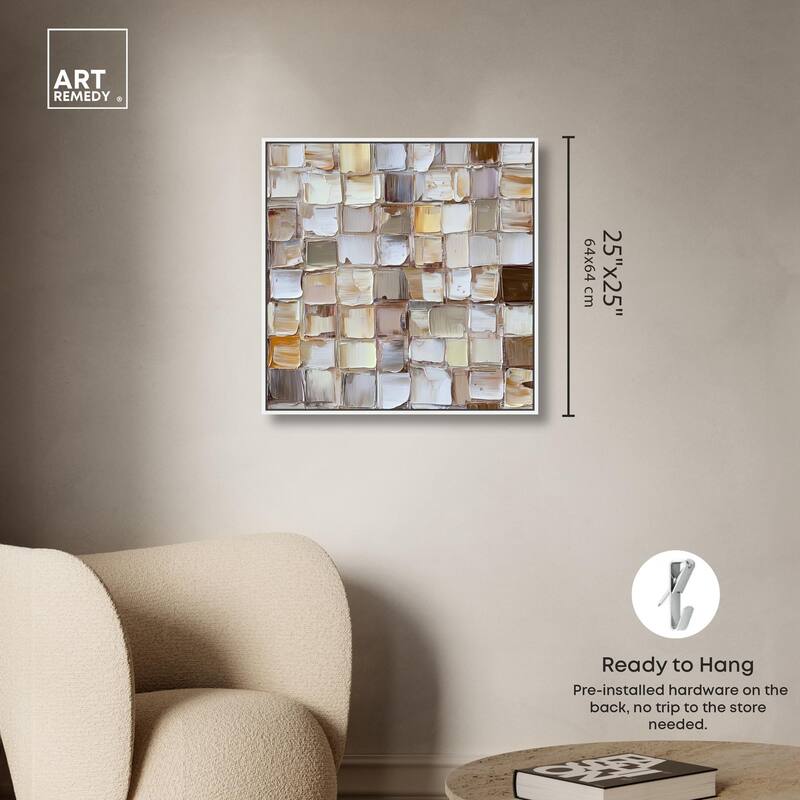 Woven Stone Canvas by Art Remedy