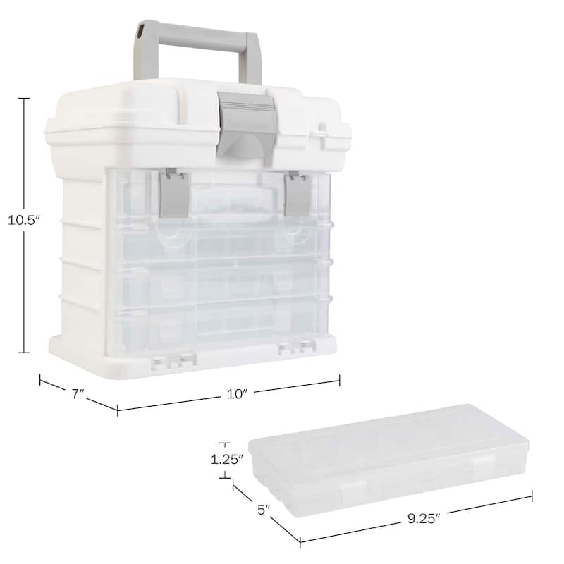 Portable Tool Box - Small Parts Organizer with Drawers and Customizable Compartments for Hardware, or Crafts by Stalwart