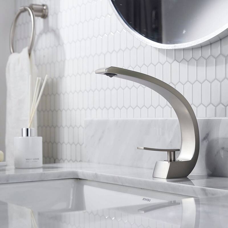 FORIOUS 41030 Single Hole Arch Bathroom Sink Vessel Faucet
