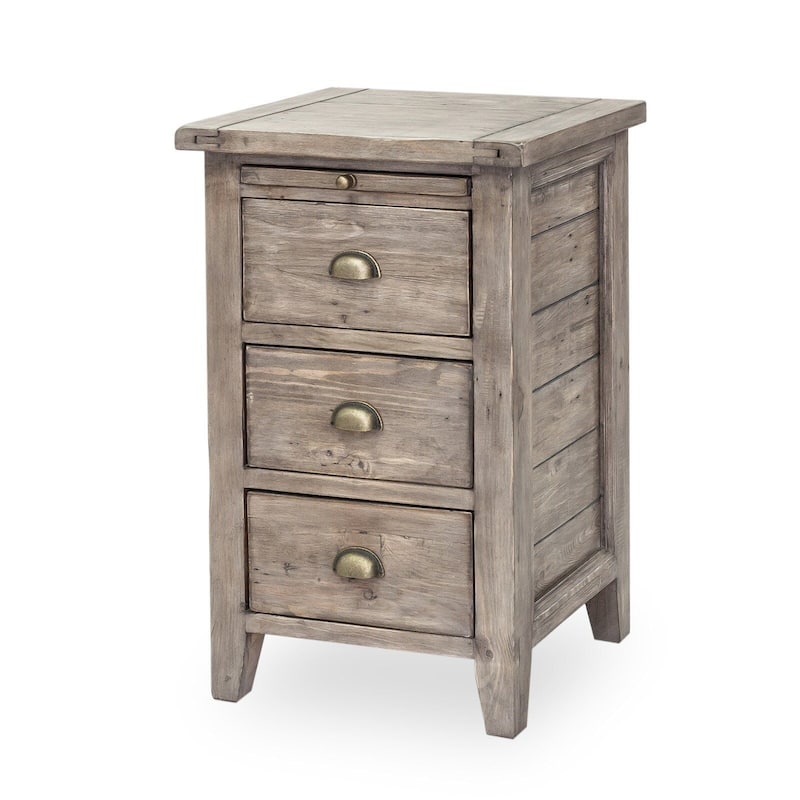 Dexter 3-Drawer Reclaimed Pine Nightstand