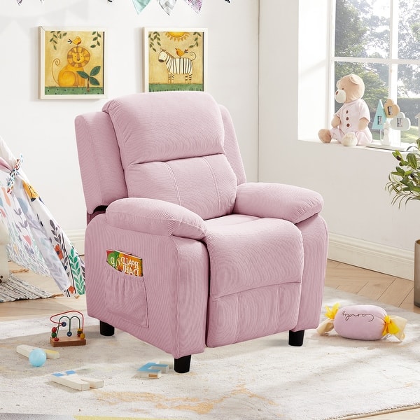 slide 2 of 23, Kids Recliner Chair, Toddler Ergonomic Adjustable Lounge Sofa Pink
