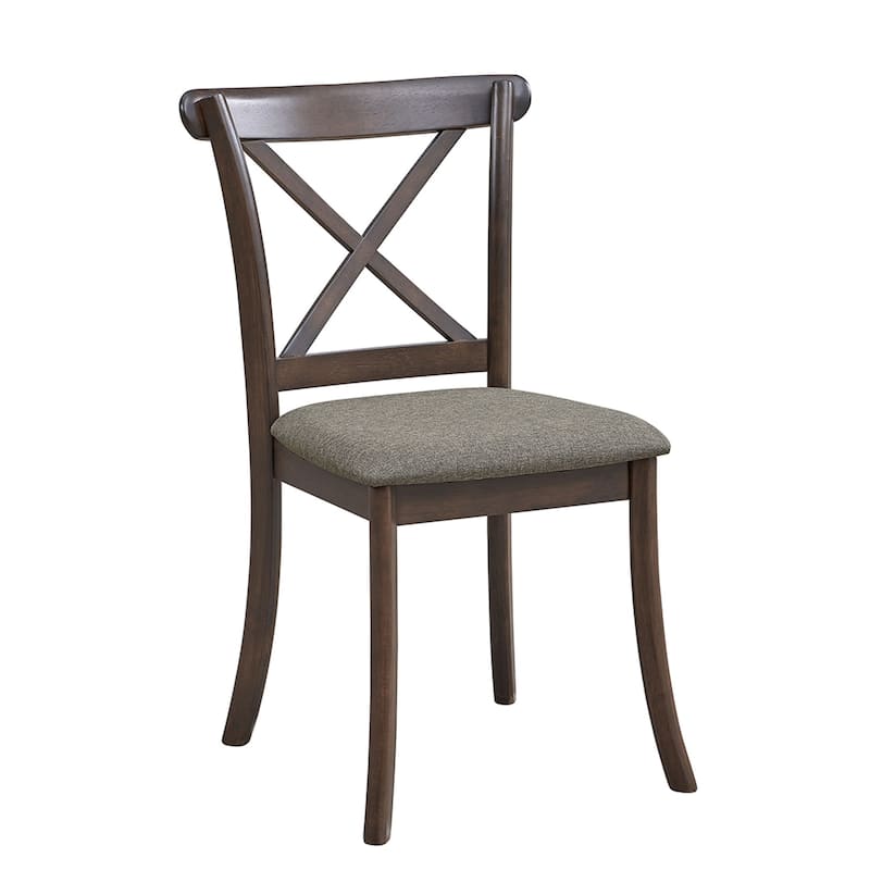 Wooden X Back Dining Chairs Set of 2