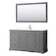 Option Dark Gray / White Quartz Top / Polished Chrome