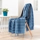 preview thumbnail 9 of 17, Chanasya Solid Plaid Pleated Acrylic Throw Blanket With Tassels