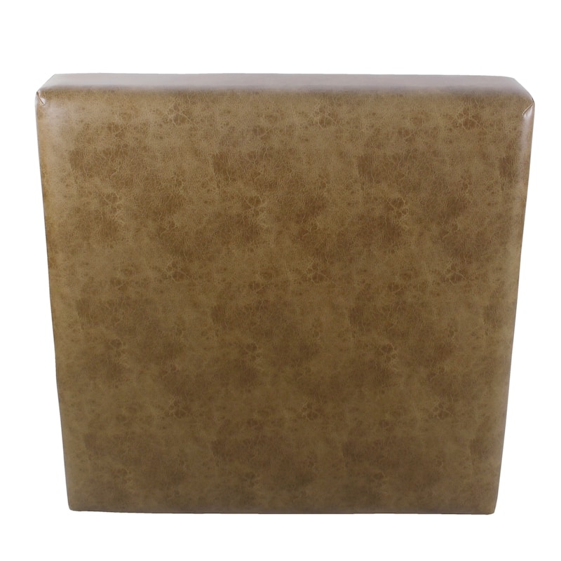 HomePop Square Coffee Table Ottoman – Stain-Resistant Cream Woven