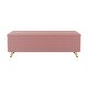 preview thumbnail 9 of 7, 2 Pieces Bedroom Sets Queen Size Upholstered Bed Frame with Storage Ottoman,Pink