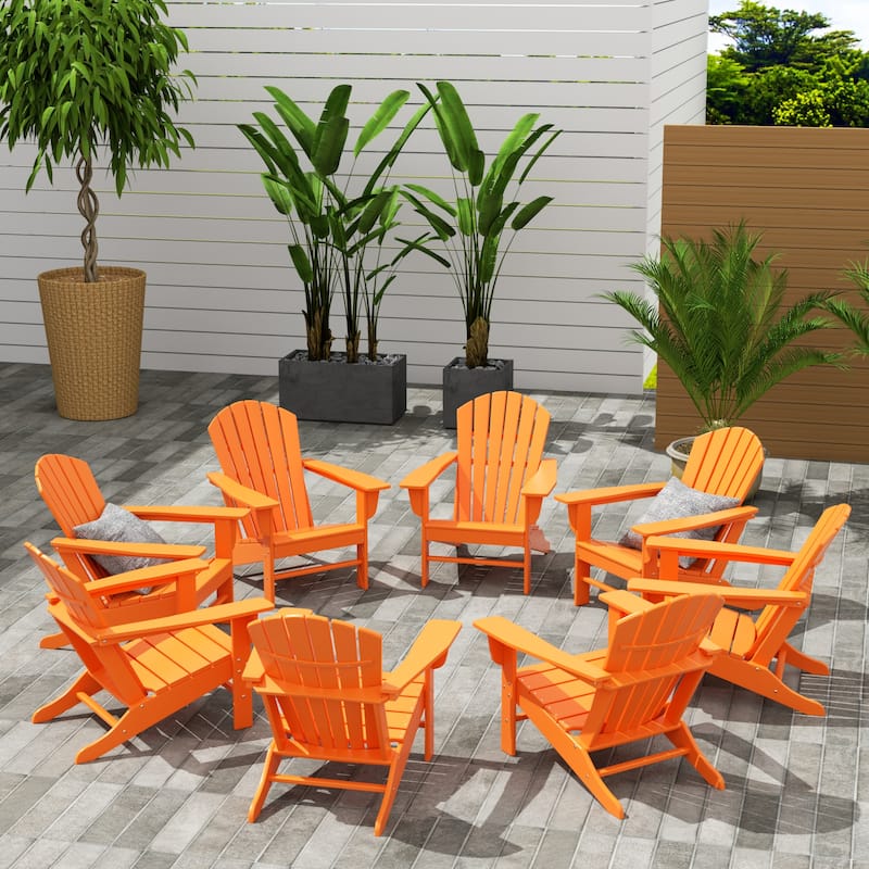 Altura Outdoor Eco-Friendly All Weather Poly Adirondack Chair (Set of 8)