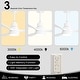 preview thumbnail 92 of 97, Sofucor 48/52 Inch Wood Ceiling Fan with Light and Remote/Smart App Voice Control, Dimmable Lights Included