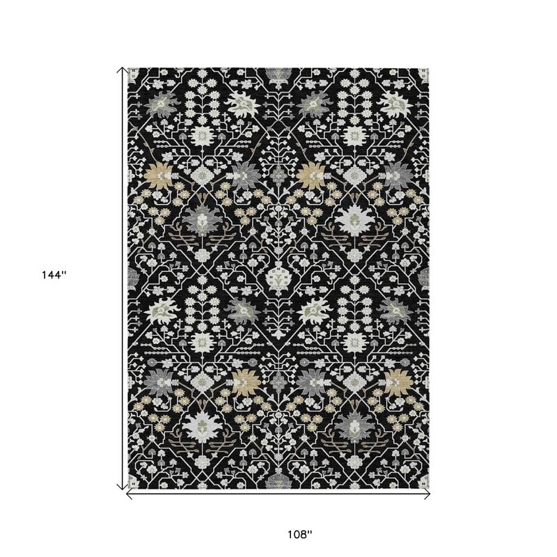 HomeRoots Oriental Traditional Rectangle Outdoor Rug